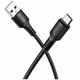 Кабель USB Micro 2.4A 1м чорний ПВХ Borofone BX116 - зображення 1