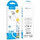Кабель USB Lightning 2.4A 1м білий силікон Hoco X109 для заряджання та синхронізації - зображення 7