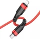 Кабель USB Type-C to Lightning 1.2м 20Вт красный Borofone BU35 - изображение 5
