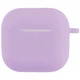 Футляр силиконовый с карабином для AirPods 4 элегантный фиолетовый износостойкий защитный - изображение 1