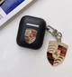 Футляр для навушників Airpods 1 2 пластиковий силіконовий з карабіном колір Porsche - зображення 8