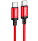 Кабель USB Type-C 60Вт 1м 3А нейлон червоний Hoco X89 Wind - зображення 4