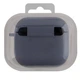 Футляр силіконовий з мікрофіброю для AirPods 3 колір 28.Lavender grey з карабіном - зображення 3
