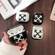 Футляр для навушників AirPods 1 2 пластиковий силіконовий чорний білий з карабіном - зображення 3