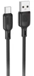 Кабель USB Type-C 3A 3м силіконовий чорний Borofone BX113 для заряджання та передачі даних - зображення 3