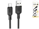 Кабель USB Type-C 3A 3м силіконовий чорний Borofone BX113 для заряджання та передачі даних - зображення 6