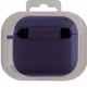Силіконовий футляр з мікрофіброю для AirPods Pro 08.Dark blue з карабіном. - зображення 2