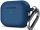 Силіконовий футляр з мікрофіброю для AirPods Pro 08.Dark blue з карабіном. - зображення 5