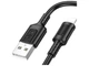 Кабель USB Lightning 2.4A 1м чорний ПВХ Borofone BX111 для заряджання та передачі даних - зображення 7