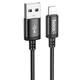 Кабель USB Lightning 2.4A 1м для зарядки и синхронизации черный Hoco X89 Wind - изображение 3