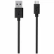 Кабель USB Micro Type-C 1м 2А чорний пластик та метал - зображення 1
