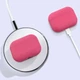 Силіконовий футляр з мікрофіброю для Airpods Pro колір 38.Shiny pink захисний з карабіном - зображення 8