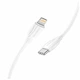 Кабель USB Type-C to Lightning 20W 1м 3А білий Borofone BX19 для заряджання та синхронізації пристроїв Apple - зображення 1