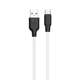 Кабель USB Type-C 2м 3А силіконовий чорно-білий Hoco X21 Plus для заряджання та синхронізації - зображення 4
