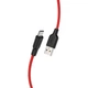 Кабель USB Type-C 1 м 3 А силіконовий чорно-червоний Hoco X21 Plus для заряджання та синхронізації - зображення 6