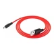 Кабель USB Type-C 1 м 3 А силіконовий чорно-червоний Hoco X21 Plus для заряджання та синхронізації - зображення 7