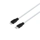 Кабель USB Type-C to Lightning 20W 1м 3А чорно-білий Hoco X21 Plus силіконовий - зображення 3