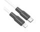 Кабель USB Type-C to Lightning 20W 1м 3А чорно-білий Hoco X21 Plus силіконовий - зображення 5