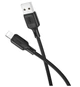 Кабель USB Lightning 2.4A 1м силікон чорний для заряджання та передачі даних Borofone BX113 - зображення 5