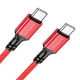 Кабель USB Type-C to Type-C 60Вт 1м Червоний з алюмінієвого сплаву для заряджання та передачі даних Borofone BX82 - зображення 6