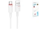 Кабель USB Type-C 3A 1м белый PVC Borofone BX110 для зарядки и передачи данных - изображение 4