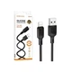 Кабель USB Lightning 2.4A 1м силікон чорний для заряджання та передачі даних Borofone BX113 - зображення 8