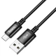 Кабель USB Micro 2.4A 1м Hoco X89 Wind Чорний для заряджання та синхронізації пристроїв з нейлону та алюмінію - зображення 4
