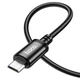 Кабель USB Micro 2.4A 1м Hoco X89 Wind Чорний для заряджання та синхронізації пристроїв з нейлону та алюмінію - зображення 5