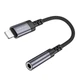 Перехідник Borofone BV24 Lightning AUX 3.5mm 15см сірий алюмінієвий сплав текстиль - зображення 4