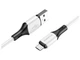 Кабель USB Micro 2.4A 1м силіконовий білий для заряджання та синхронізації Borofone BX79 - зображення 6