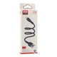 Кабель USB Lightning 2.4A 1м чорний для заряджання та передачі даних XO NB230 Rock Series - зображення 3
