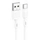 Кабель USB Hoco X83 Type-C 1м 3А білий для заряджання та передачі даних з PVC з чотирма жилами - зображення 4