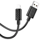 Кабель USB Lightning 2.4A 1м чорний для заряджання та синхронізації Hoco X88 Gratified - зображення 3
