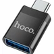 Переходник Hoco UA17 Type-C male to USB female USB 3.0 4A черный для зарядки и передачи данных - изображение 1