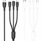 Кабель USB Borofone BX71 3 в 1 2А 0.8м Micro USB Type-C Lightning чорний - зображення 2