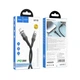 Кабель USB Type-C to Lightning 20W 1.2м чорний Hoco U115 Transparent для швидкого заряджання Apple пристроїв - зображення 5