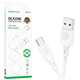 Кабель USB Type-C 3A 1м силиконовый белый Borofone BX113 для зарядки и передачи данных - изображение 4