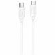 Кабель USB Type-C to Type-C 60W 1м 3A білий Hoco X115 для швидкого заряджання та передачі даних - зображення 1