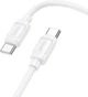 Кабель USB Type-C to Type-C 60W 1м 3A білий Hoco X115 для швидкого заряджання та передачі даних - зображення 6