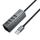 USB-хаб Hoco HB1A 4 порти USB 2.0 швидкість до 480 Мбіт/с алюмінієвий сірий для ноутбуків та комп'ютерів - зображення 8