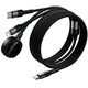 Кабель Hoco CW64 3 в 1 10 Вт 1.2 м Type-C Lightning беспроводная зарядка черный - изображение 6