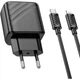 Зарядний пристрій HOCO CS23A USB-C PD30W + 1xUSB QC3.0 + cable USB-C to Lightning black (6942007609951) - зображення 3