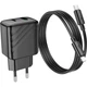 Зарядний пристрій HOCO CS23A USB-C PD30W + 1xUSB QC3.0 + cable USB-C to Lightning black (6942007609951) - зображення 6
