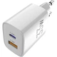 Зарядное устройство Sigma 1xUSB-C PD33W + 1xUSB QC3.0 GaN X-power PS33-01 white (4827798527719) - изображение 7