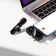 Беспроводной петличный микрофон Hoco L20B Fair 3-in-1 Lightning / Type-C / Jack 3.5mm Черный - изображение 7