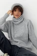 Жіноча трикотажна туніка з високою горловиною Lurex Сірий One Size (51110) - зображення 1