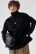 Вязаная туника в рубчик с высокой горловиной Lurex Черный One Size (333) - изображение 5