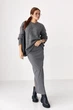 Вязаный женский джемпер oversize Lurex Серый One Size (30320) - изображение 3
