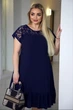 Женское платье с кружевом темно-синее 56-58 р5031.87 - изображение 5