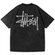 Футболка Stussy Washed oversize цвет черный, Размер M - изображение 2